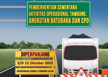 Pemberhentian Aktivitas Truk Angkutan Batubara di Jambi Diperpanjang 