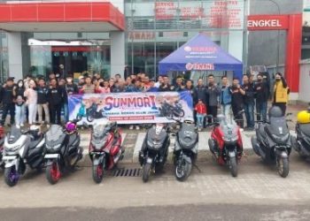 Yamaha Riders Club Jambi Ramaikan Sunmori Gabungan Rangkaian HUT Provinsi Jambi