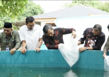Ketua DPRD Jambi Serahkan 40 Ribu Bibit Ikan Lele Kepada Pokdakan di Tehok