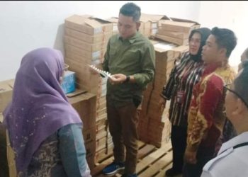 Dampingi Bawaslu Provinsi Jambi, Bawaslu Tebo Cek Gudang Logisitik Pemilu 2024