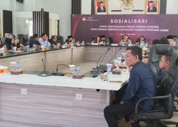 Ketua DPRD Jambi Buka Sosialisasi Upaya Pencegahan Tindak Pidana Korupsi pada DPRD Jambi