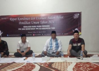 KPU Tebo Gelar Rakor dan Evaluasi Badan Ad Hoc Pemilu 2024