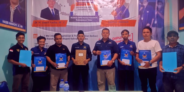 11 Nama Kembalikan Formulir Pendaftaran ke DPD NasDem Tebo