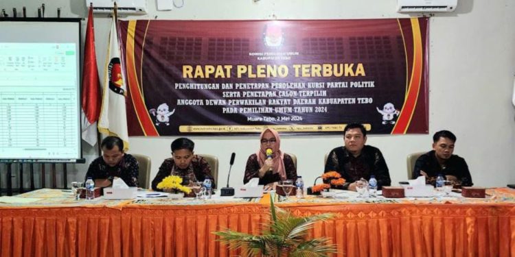 KPU Tebo Tetapkan 35 Caleg Terpilih DPRD Tebo Periode 2024-2029