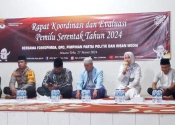 KPU, Forkompimda, OPD serta Partai Politik Gelar Rakor dan Evaluasi Pemilu 2024