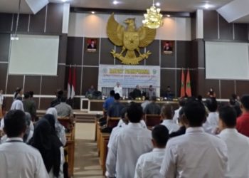 DPRD Gelar Rapat Paripurna Penyampaian Pendapat Akhir Fraksi Terhadap Ranperda Pelaksanaan APBD TA 2023
