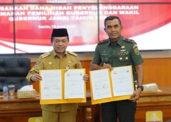Gubernur Al Haris Hibahkan Dana Pengamanan Pilkada 5,8 Miliar Kepada Korem 042/Gapu