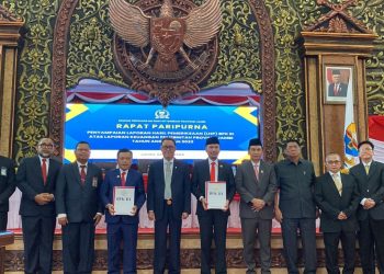 DPRD Provinsi Jambi Gelar Rapat Paripurna Penyerahan LHP Atas LKPD Provinsi Jambi TA 2023
