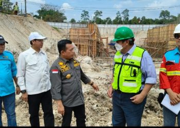 Gubernur Jambi Tinjau Pekerjaan Underpass Jalan Khusus Batu Bara, Pekerjaan sudah 40 Persen
