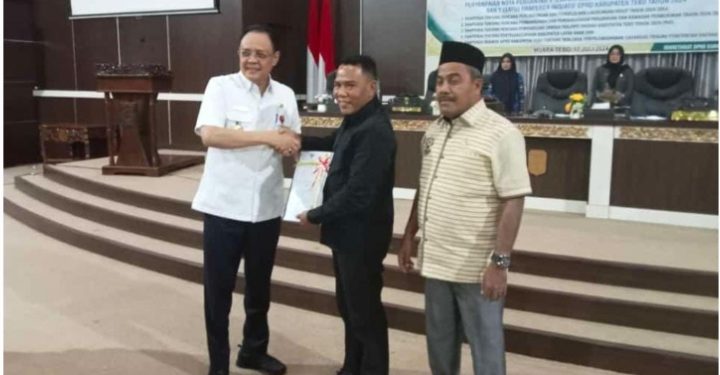 DPRD Tebo Gelar Rapat Paripurna Penyampaian Empat Ranperda