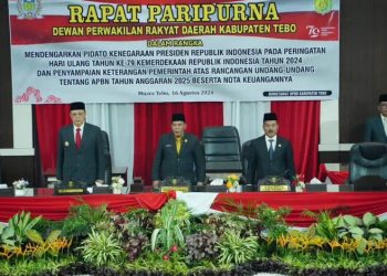 DPRD Tebo Gelar Rapat Paripurna dengar Pidato Kenegaraan