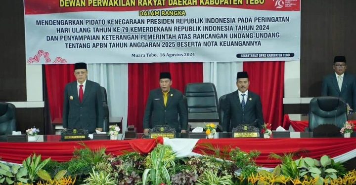 DPRD Tebo Gelar Rapat Paripurna dengar Pidato Kenegaraan