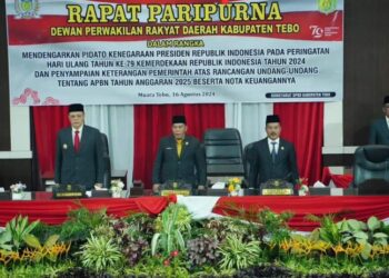DPRD Tebo Gelar Rapat Paripurna dengar Pidato Kenegaraan
