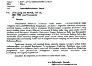 Larang Angkutan Batu Bara Lewat Jalan Umum, Pemprov Keluarkan Ingub