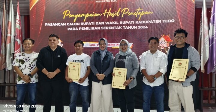 KPU Tetapkan Agus Rubiyanto-Nazar serta Aspan-Wartono Sebagai Pasangan Cabup dan Cawabup Tebo