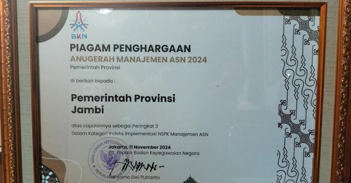 Provinsi Jambi Raih 2 Penghargaan