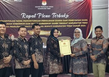 KPU Tebo Gelar Rapat Pleno Rekapitulasi Perolehan Suara Pilkada 2024