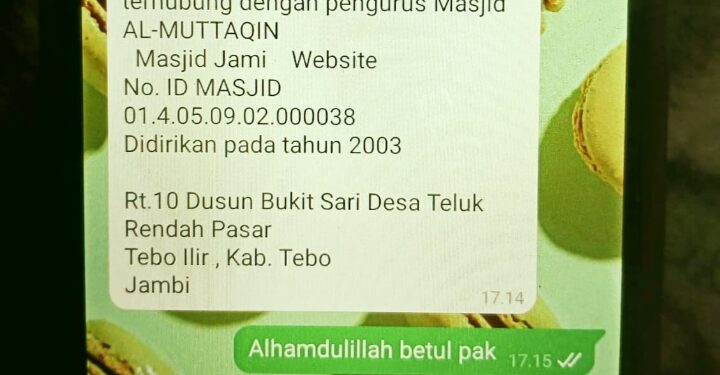 Waspada! Penipu Catut Nama Wabup Tebo Nazar Efendi, Minta Sumbangan