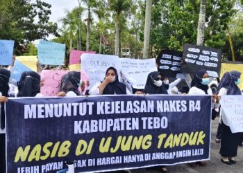 Nasib R4 di Ujung Tanduk, Nakes Tebo Gelar Aksi Damai Tuntut Kepastian