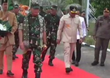 Bupati Agus Rubiyanto Sambut Kunker Pangdam XX/TIB Mayjen TNI Arief Gajah Mada