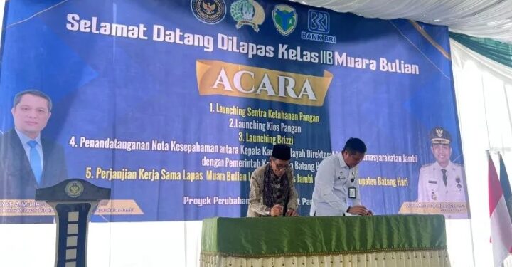 Pemkab Batang Hari Tanda Tangan Kerjasama Direktorat Jenderal Pemasyarakatan Jambi