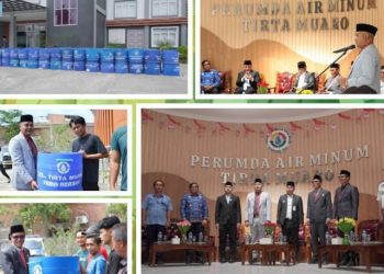 Bupati Tebo Serahkan 200 Unit Tong Sampah pada HUT ke-22 Perumda AM Tirta Muaro