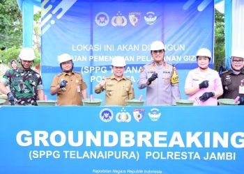 Polda Jambi Melaksanakan Kegiatan Ground Breaking SPPG Serentak
