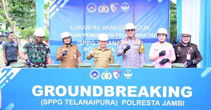 Polda Jambi Melaksanakan Kegiatan Ground Breaking SPPG Serentak